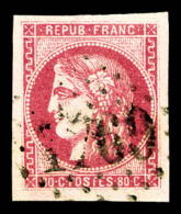 O N°49, 80c Rose, Quatre Belles Marges. TTB (signé Scheller/certificat)   Cote: 320 Euros  ... - 1870 Emisión De Bordeaux