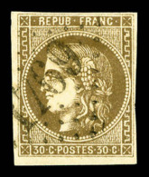 O N°47a, 30c Brun Clair Obl GC '1769', TB   Cote: 270 Euros   Qualité: O - 1870 Uitgave Van Bordeaux