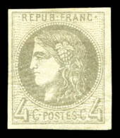 * N°41B, 4c Gris Rep 2, Frais, TTB (certificat)   Cote: 400 Euros   Qualité: * - 1870 Uitgave Van Bordeaux