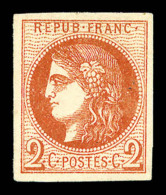 (*) N°40Ba, 2c Rouge-brique Report 2, Jolie Nuance, TB (signé Calves/certificat)   Cote: 1300 Euros  ... - 1870 Emisión De Bordeaux