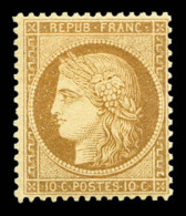 ** N°36, 10c Bistre, FRAÎCHEUR POSTALE, SUP (signé Brun/certificat)      Qualité: ** - 1870 Belagerung Von Paris