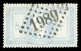 O N°33, 5F Violet-gris Obl GC '1989', TB (signé Calves/certificat)   Cote: 1100 Euros   Qualité:... - 1863-1870 Napoleon III Gelauwerd