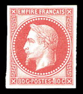 * N°32, Rothschild, 80c Rose Non Dentelé, Très Frais. SUP (signé Calves/certificat)  ... - 1863-1870 Napoleon III With Laurels
