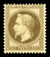 ** N°30a, 30c Brun-clair, Fraîcheur Postale. SUP (certificat)     Qualité: ** - 1863-1870 Napoleon III Gelauwerd