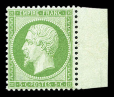 ** N°20, 5c Vert Bdf, Fraîcheur Postale, Très Bon Centrage. SUP (signé/certificat)    ... - 1862 Napoléon III