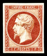 * N°18d, 1F Carmin, Impression De 1862, TB (certificat)   Cote: 2400 Euros   Qualité: * - 1853-1860 Napoléon III