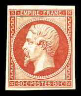 * N°17Ah, 80c Carmin-rose, Impression De 1862, Fraîcheur Postale, SUPERBE (certificat)   Cote: 3000 Euros... - 1853-1860 Napoleon III