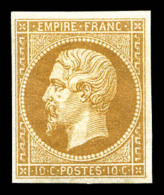 * N°13B, 10c Brun-clair Type II, TTB (certificat)   Cote: 1000 Euros   Qualité: * - 1853-1860 Napoleon III