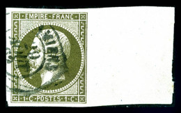 O N°11, 1c Olive, Grand Bord De Feuille, SUP     Qualité: O - 1853-1860 Napoleon III