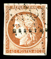 O N°5, 40c Orange, TB   Cote: 500 Euros   Qualité: O - 1849-1850 Cérès