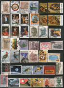 India 1975 Used Year Pack Of 42 Stamps Bird Painting Dance Tennis YMCA Sikhism - Komplette Jahrgänge