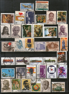 India 1976 Used Year Pack Of 37 Stamps Wildlife Military Health Railway Olympic - Full Years