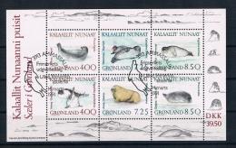 Grönland 1990 Tiere Block 3 Gest. - Used Stamps