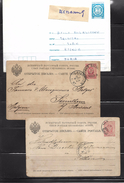 Rusia Y Ukrania. Conjunto De 3 Piezas De Historia Postal - Stamped Stationery