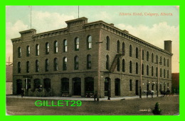 CALGARY, ALBERTA - ALBERTA HOTEL - ANIMATED WITH HORSES - TRAVEL IN 1909 - THE VALENTINE & SONS PUB CO LTD - - Calgary