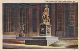 Indiana Fort Wayne Abraham Lincoln Statue 1954 Curteich - Fort Wayne