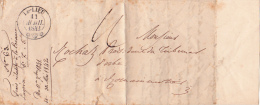 Lettre Préphilatélique Oblitérée LE LIEU Le 11 Avril 1842, à Destination De ROMAINMOTIER - ...-1845 Prephilately