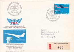 No 465 Sur Lettre " Tage Der Aerophilatelie Lupo - Luzern Du 26 Au 28.4.69 - Autres & Non Classés