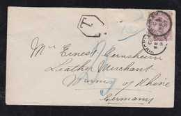 Great Britain 1897 Cover To WORMS Germany Postage Due - Cartas & Documentos