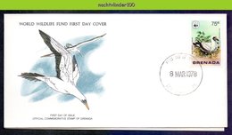 Mkl1078b WWF VOGELS BIRDS BLUE-FACED BOOBY VÖGEL AVES OISEAUX GRENADA 1978 FDC - Albatros