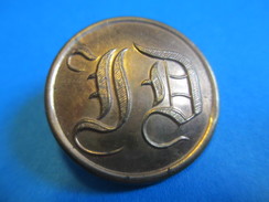 Bouton Ancien à Monogramme "JD"?/ Doré / Bouton De Livrée/Fabricant ? / Fin XIXème - Début XXème Siècle     BOUT47 - Botones