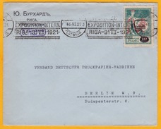 1921 - Enveloppe De Riga, Lettonie Vers Berlin, Allemagne - Oblitération Mécanique Spéciale Exposition Internationale - Letonia