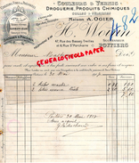 86- POITIERS- FACTURE A. OGIER- H. WOIRIN- DROGUERIE PRODUITS CHIMIQUES- 47 RUE BASSES TREILLES-6 RUE ST PORCHAIRE- 1917 - Artigianato