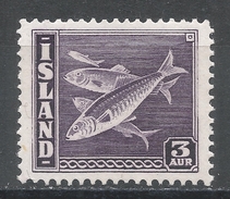 Iceland 1939. Scott #218 (M) Herring Fish - Neufs