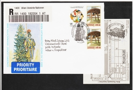 KTM132 UNO WIEN 2000 RECO SONDERFLUGPOST WEOHNACHTEN 2000 Mit EINSCHREIBZETTEL SELTEN ANGEBOTEN - Briefe U. Dokumente