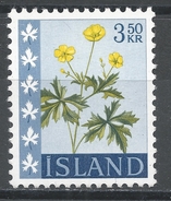 Iceland 1962. Scott #332 (MNH) Buttercup Flower - Ongebruikt