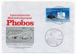 Allemagne DDR - Enveloppe Internationales Mehrzweckprojekt PHOBOS - Leipzig 1988 - Europe