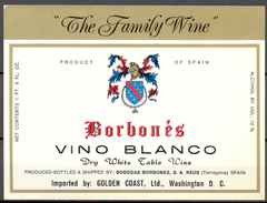 895 - Espagne - Vino Blanco - Borbonés - Dry White Table Wine - Bodegas Borbones S.A. Reus - Vino Blanco