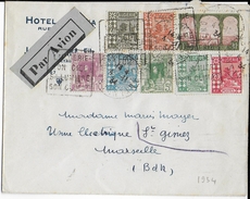 ALGERIE - 1934 - LETTRE Par AVION De BONE Avec DAGUIN TOURISTIQUE => LYON - Storia Postale