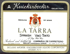 899 - Espagne - La Tarra - Spanish Vino Tinto - A Dry Red Wine - Compañia De Carretero - Reu - Rode Wijn