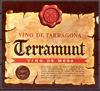 348 - Vino De Tarragona - TERRAMUNT - Vino De Mesa - Vino Tinto