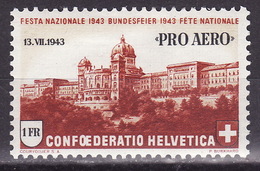 SWITZERLAND 1943 AIRMAIL Mi 422 MH* - Neufs