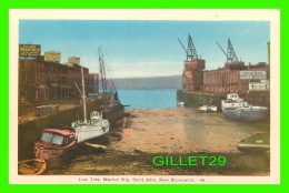 SAINT JOHN, NEW BRUNWICK - LOW TIDE, MARKET SLIP - ANIMATED OLD SHIPS - PECO - - St. John