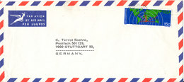 Sout Africa Air Mail Cover Sent To Germany 15-1-1974 MAP On The Stamp - Luftpost