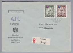 Liechtenstein Dienst 1980-06-13 R-Brief Mit Rückschein - Oficial