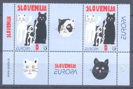 Slowenien Slovenia 2006 MINT MNH **: Europa Cept: Cats Katze Chat Gatto Gato; Integration Of Immigrants Pair + Vignette - Other & Unclassified