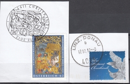 ÖSTERREICH 2012 - Über Postamt Christkindl / Leitzettel Und Sonderstempel Abschnitt - Usados
