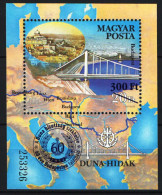 Hungary 2014. DUNAU BRIDGE / DUNAU COMISSION OVERPRINT BLOCK !!! MNH (**) - Unused Stamps