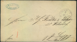 1869, CHEMNITZ F N 1, Seltener Violetter Francostempel Auf Brief Nach Leipzig. - Saxe