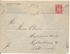 Norway Cover Sent To Denmark Stavanger 4-5-1907 (a Big Part Of The Backside Of Ther Cover Is Missing) - Brieven En Documenten