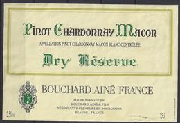 ETIQUETTE PINOT CHARDONNAY MACON - Bouchard Ainé à Beaune - Bourgogne