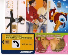 CARTES TELEPHONIQUES - LOT 5 CARTES - Fehldrucke