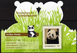 ÖSTERREICH 2011 ** Großer Panda Bär / Fu Hu Tierpark Schönbrunn - PM Personalized Stamp MNH - Personalisierte Briefmarken