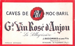 1 Etiquette Ancienne De VIN ROSE D'ANJOU - BESOMBES ET SES FILS - ST HILAIRE ST FLORENT - Vino Rosato