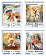 SAO TOME 2017 ** Mother Teresa 4v - OFFICIAL ISSUE - DH1722 - Mère Teresa