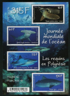 Polynésie Française 2014 - Faune Marine, Les Requins En Polynésie - BF Neufs // Mnh - Unused Stamps